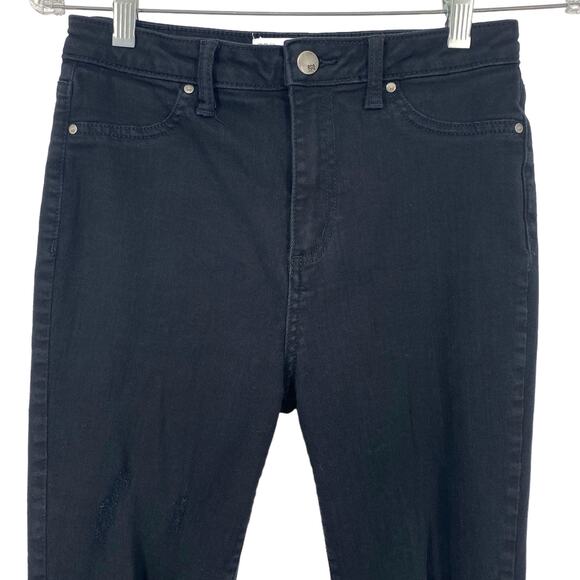 RSQ L.A. Super High Rise Skinny Jeans Black Distressed Stretch Ankle Casual - Picture 3 of 8